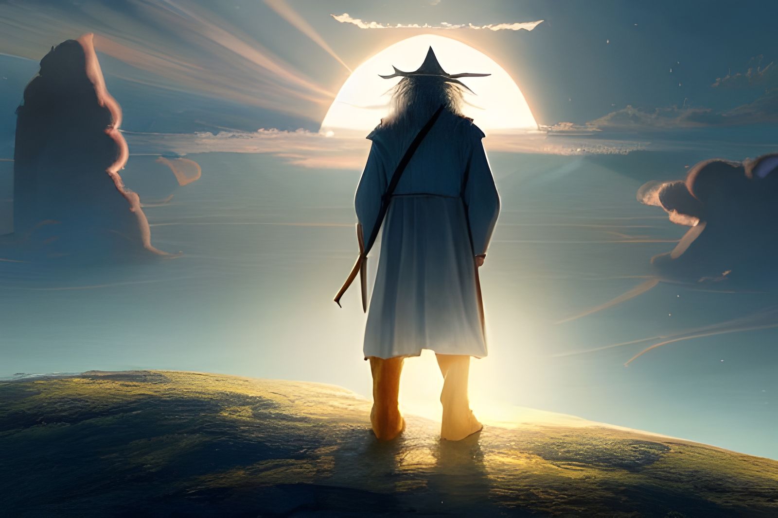 Gandalf Observes an Alien Sun, Digital Painting