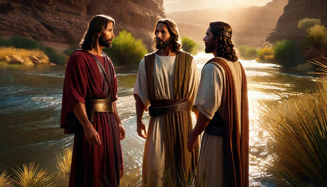 Jesus with Apostles at the River Jordan