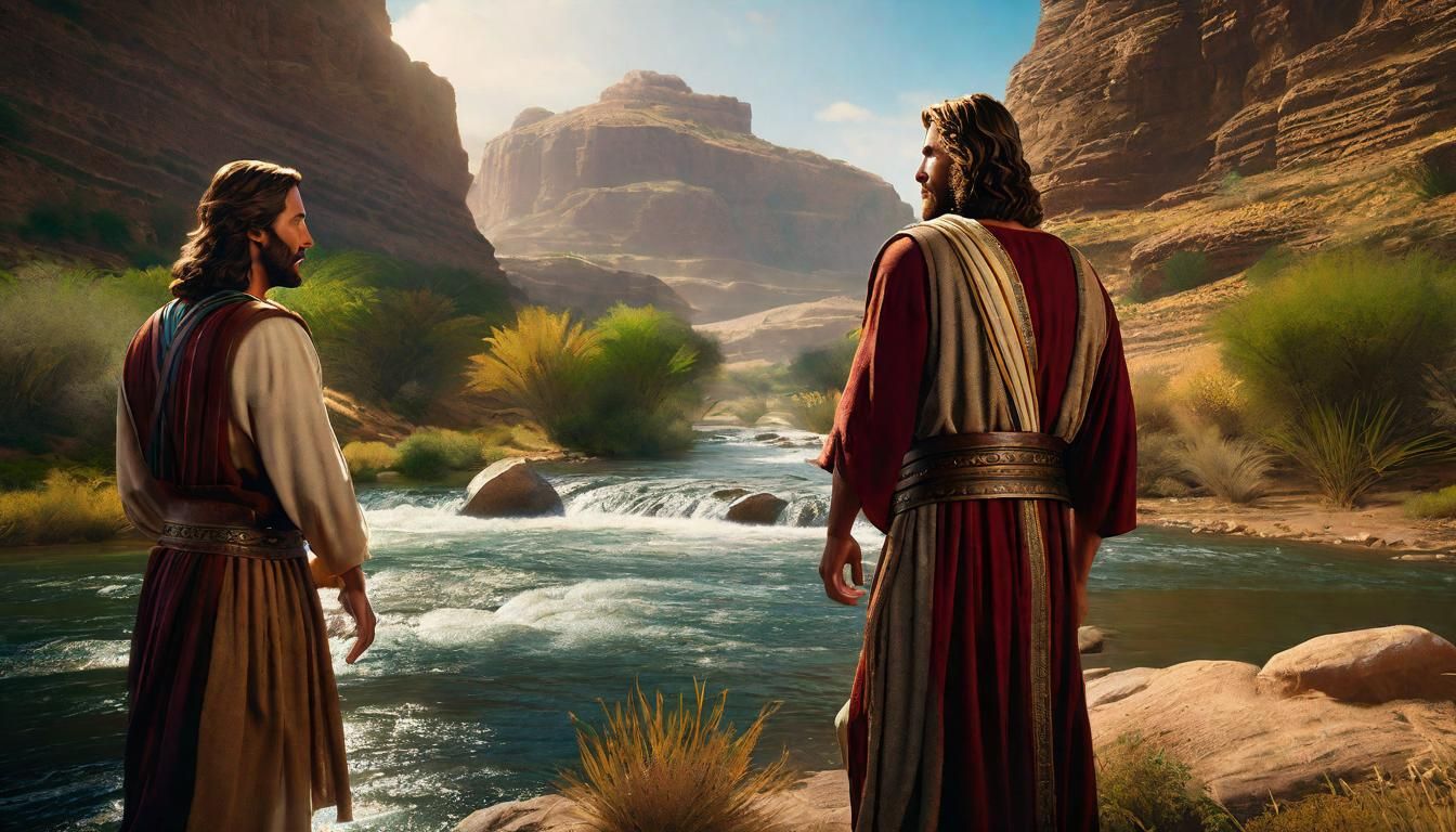 Jesus and Apostles at the River Jordan