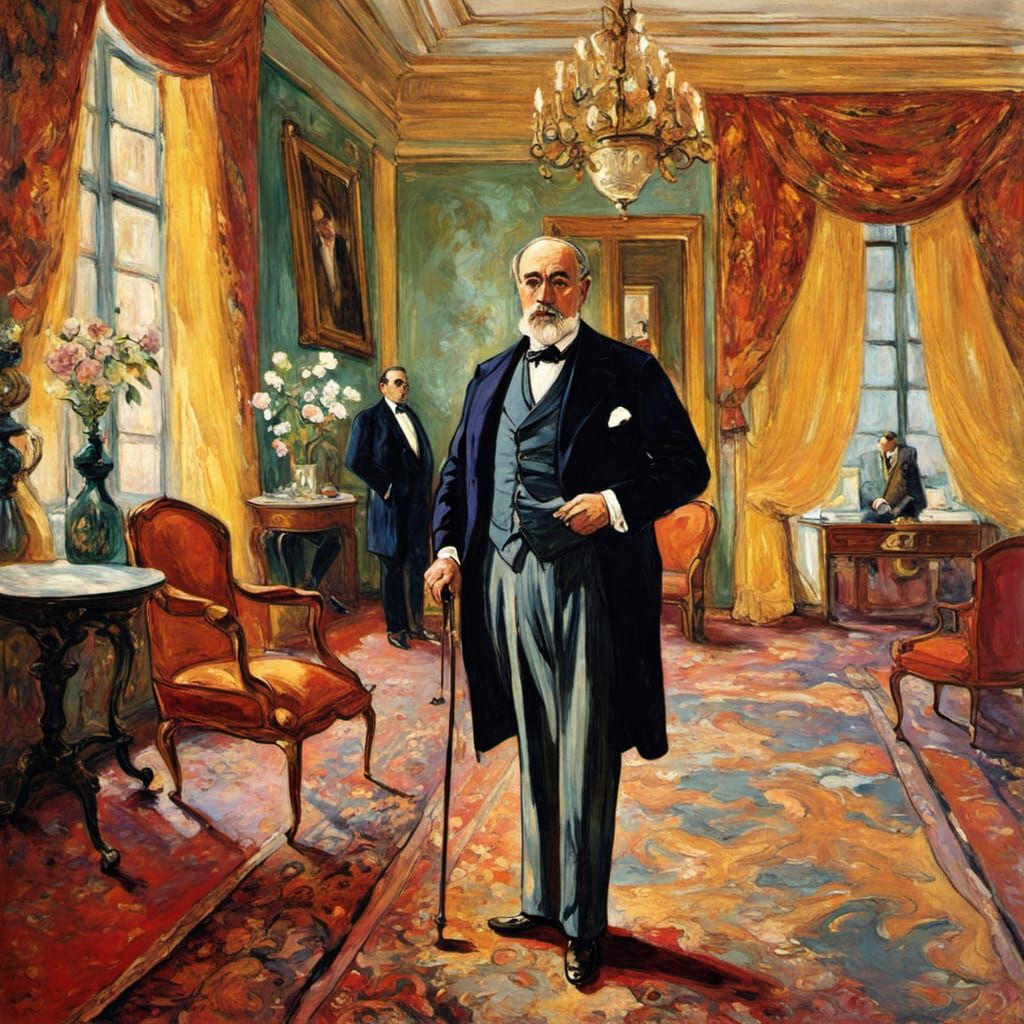 Grand Hotel Hall in Elegant Edwardian Style