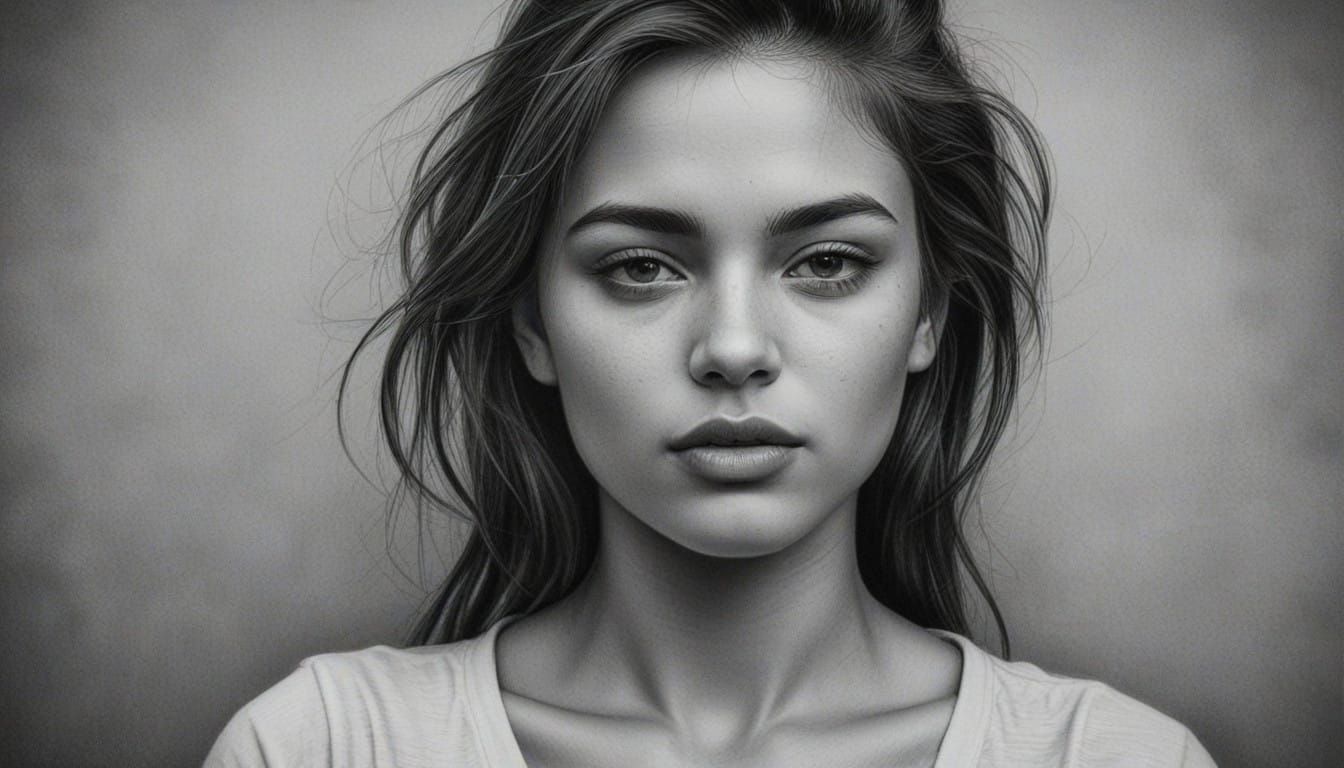 Ethereal Melancholy in Charcoal