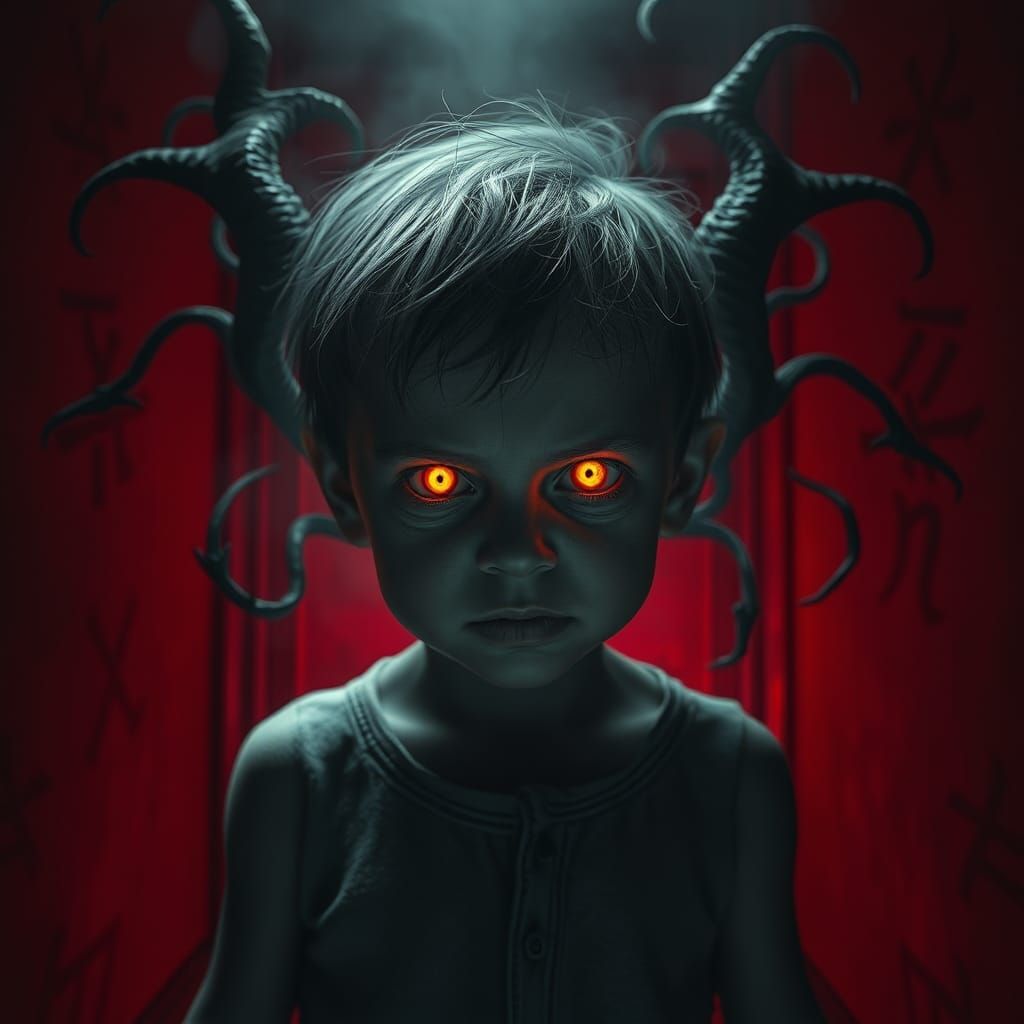 Eerie Demonic Possession in Crimson Room