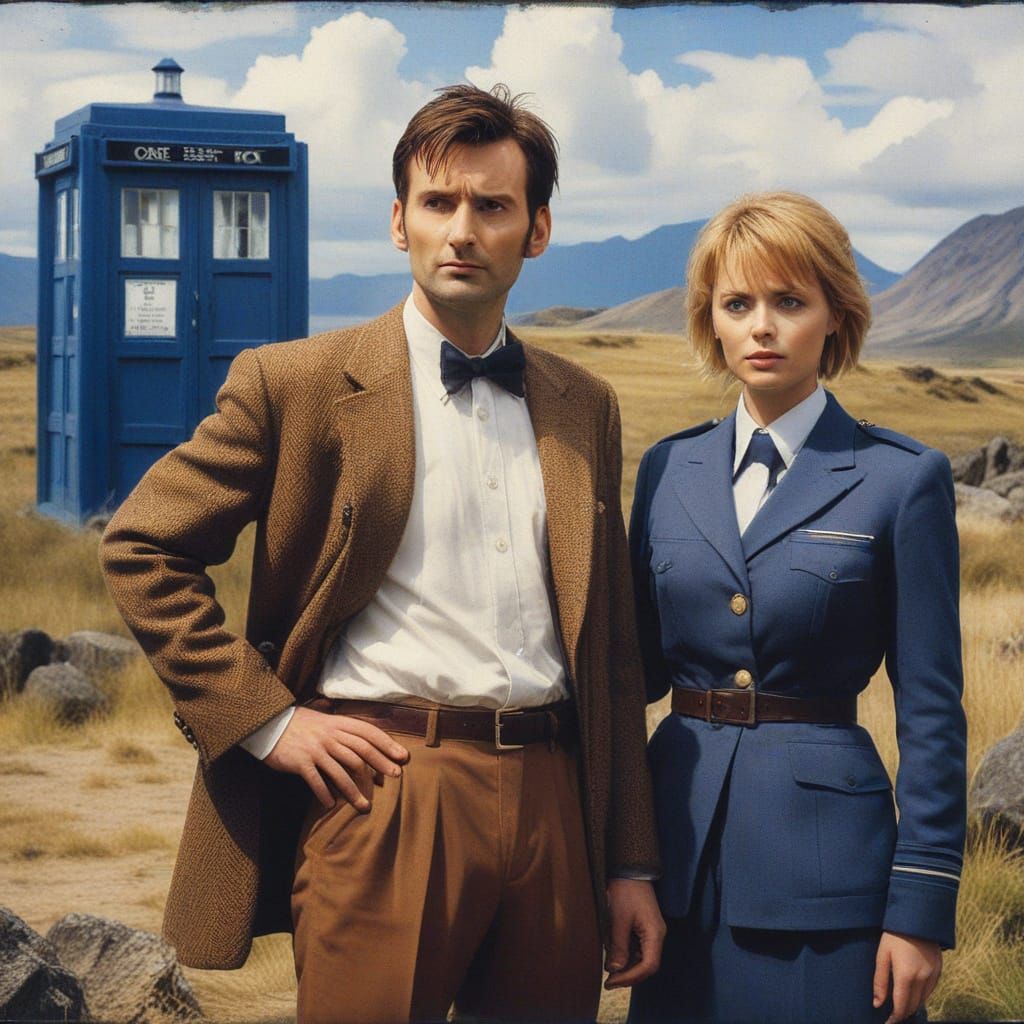 Time-Traveling Couple Stunned on Ancient Landscape