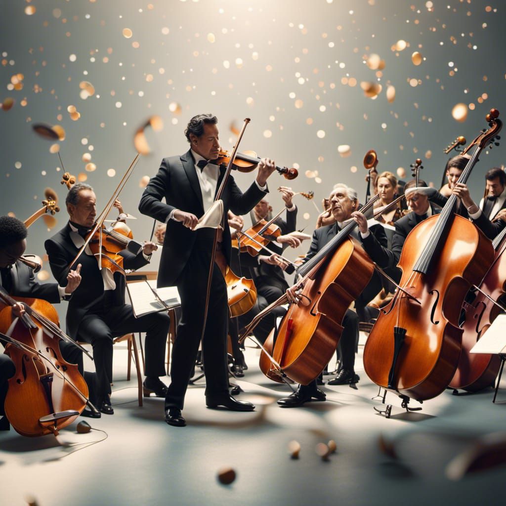 Photorealistic Orchestra in High Resolution CGI