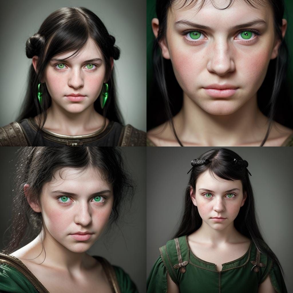 Medieval Girl Portrait in Professional Photography Style