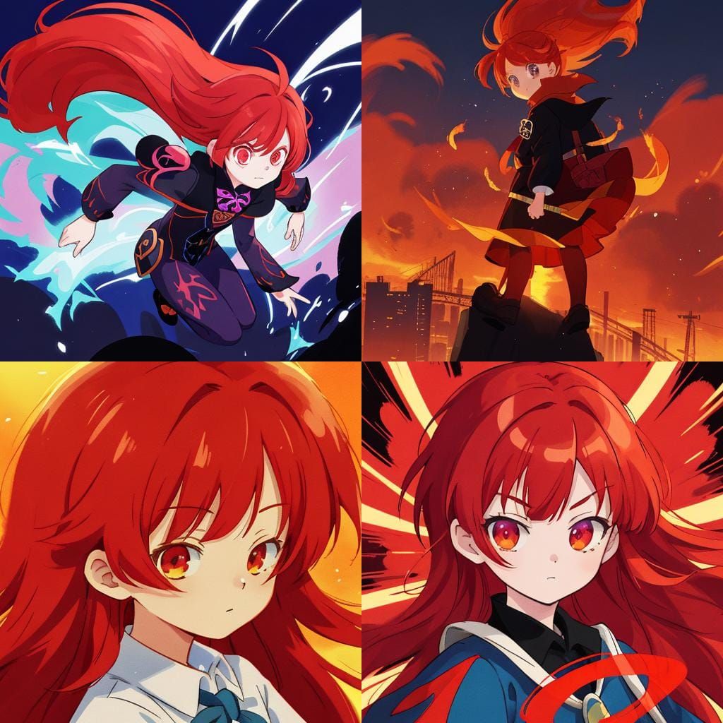 Lady Vanessa from Genshin Impact in Anime Style