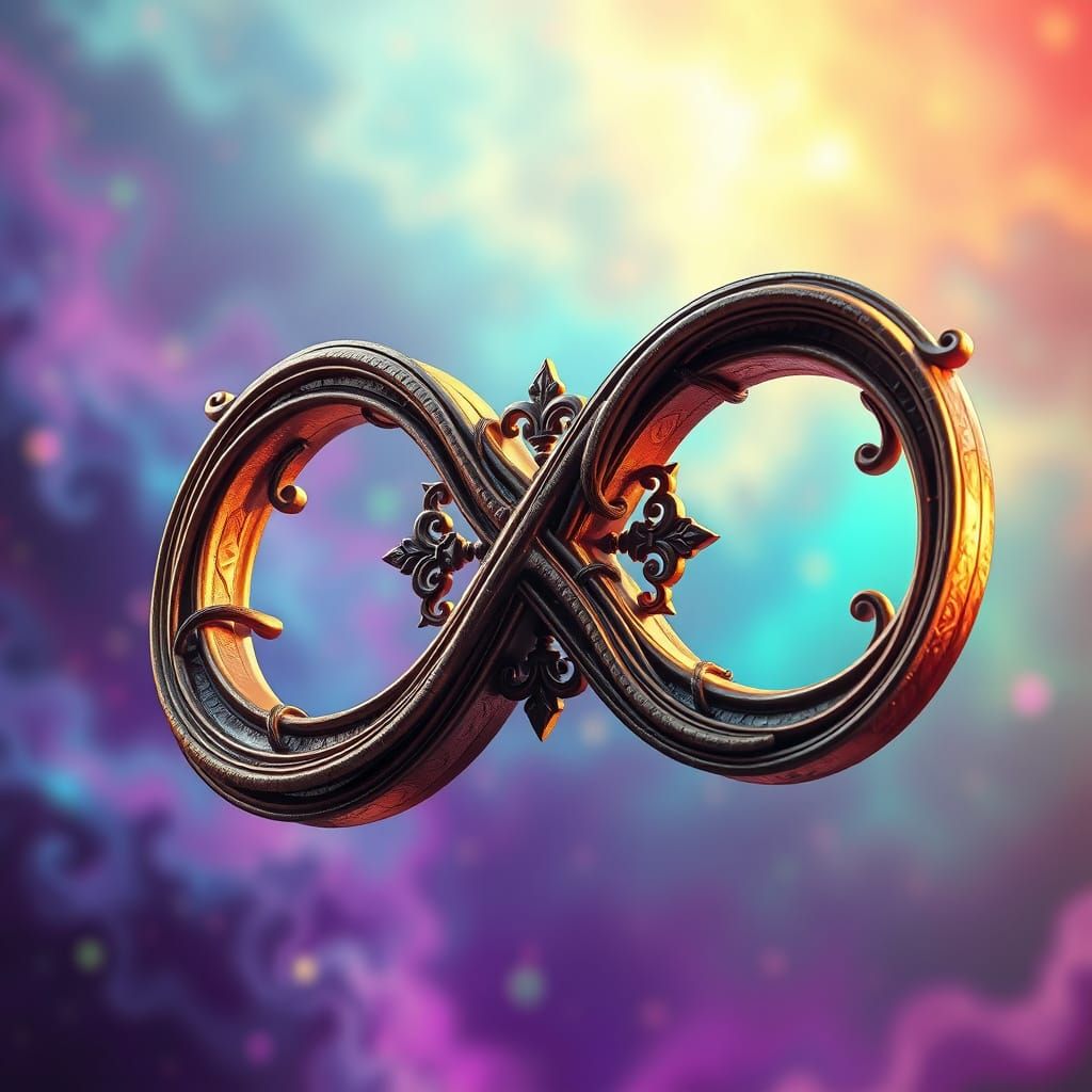 Majestic Infinity Symbol in Hyperrealistic Fantasy Art