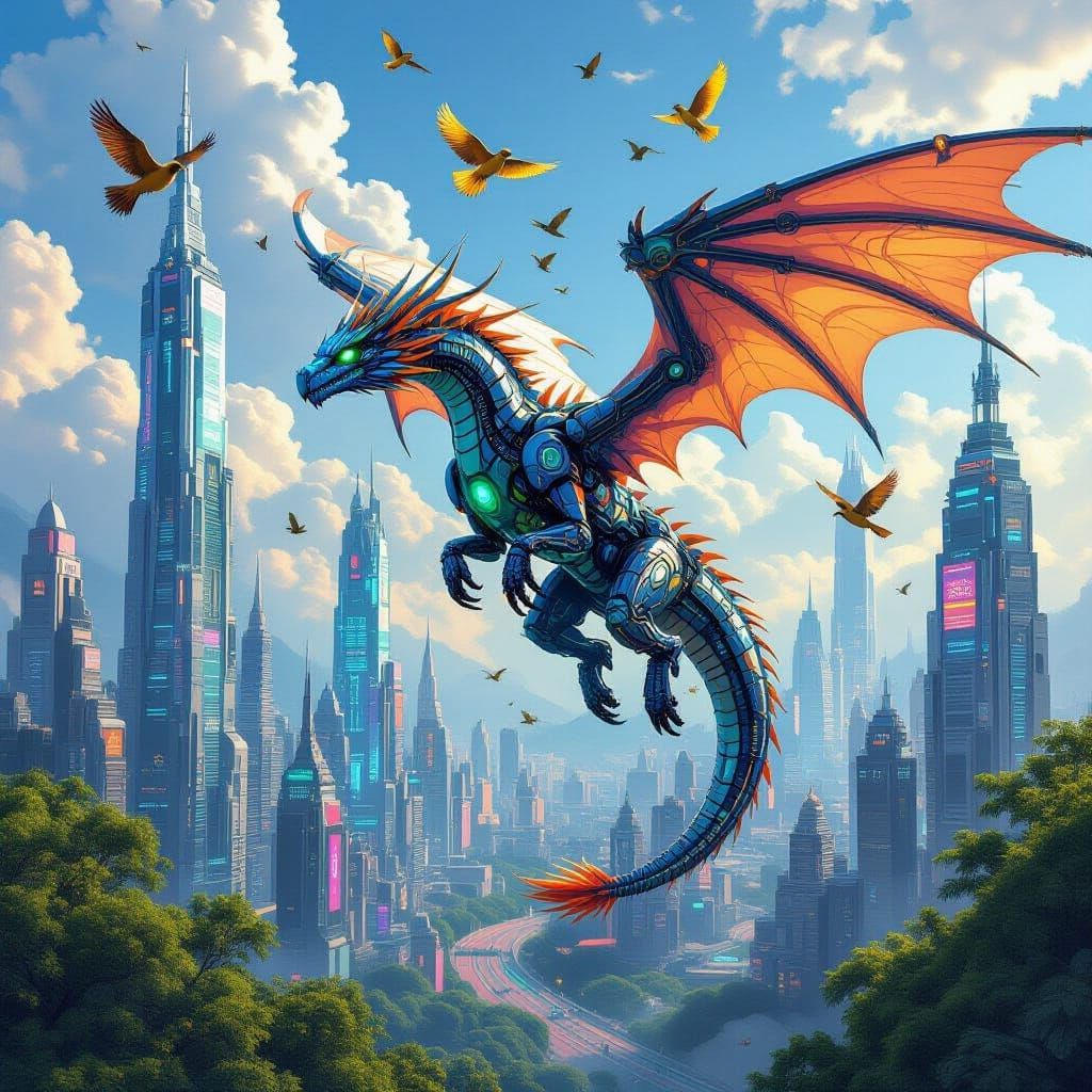 A robotic dragon