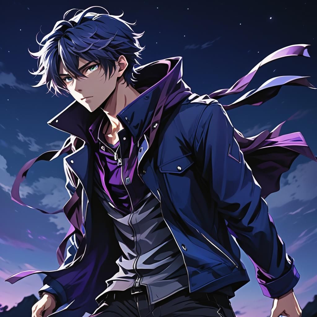 Dramatic Anime Portrait in Dark Fantasy Style