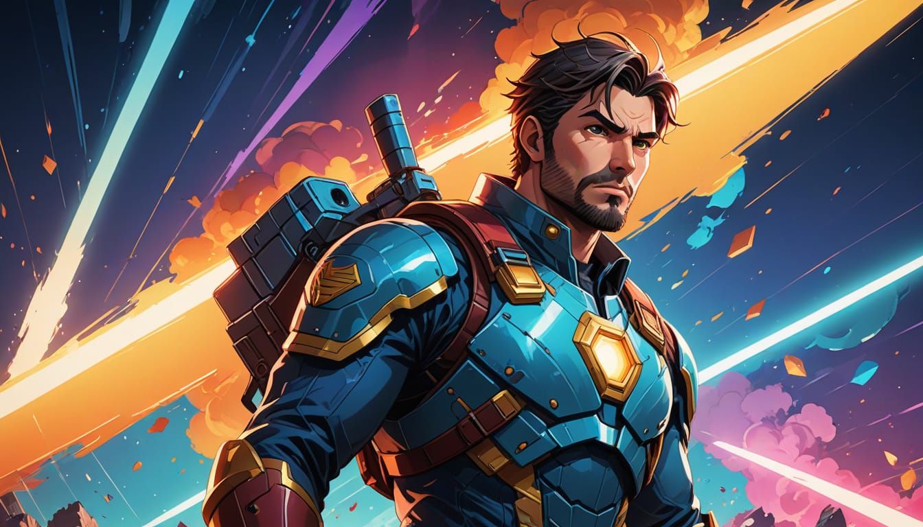 Adventurers Sailing in Comic Book Style