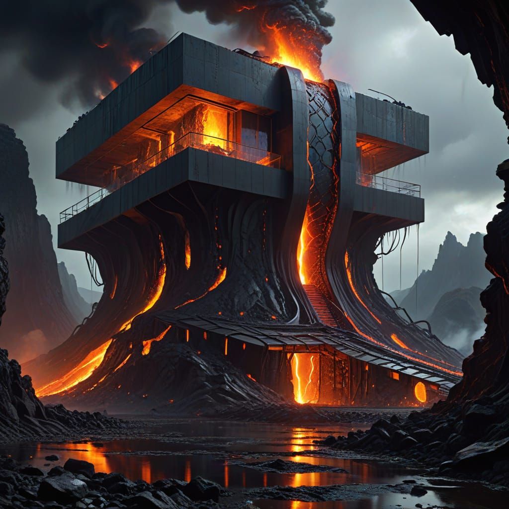 A mad scientist's secret laboratory is hidden within a hollo...