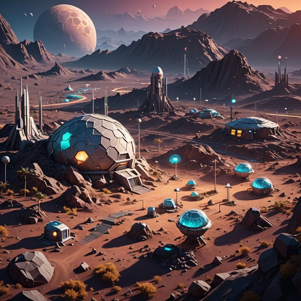 Alien monitoring station on the moon