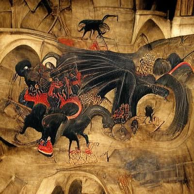 Black Dragon Declares War: Medieval Fantasy Art