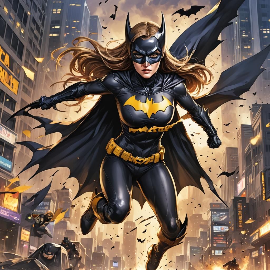 Batgirl Alicia Silverstone in Anime Style