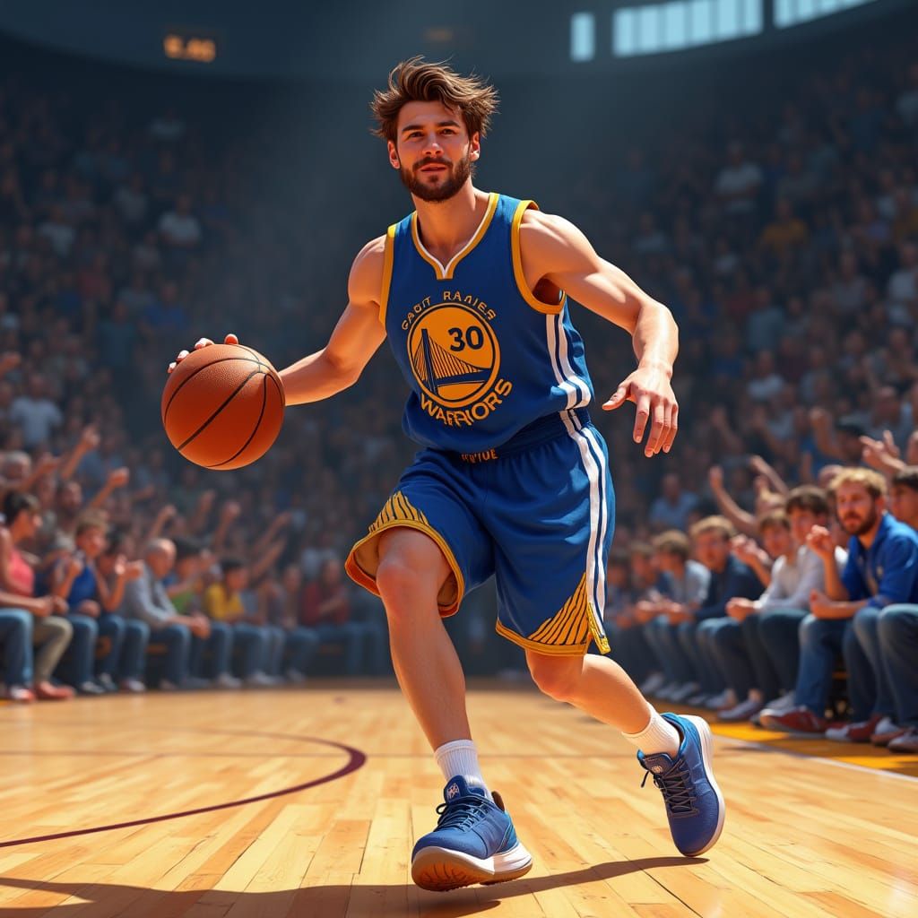 Hyper-Realistic Basketball Player in Action