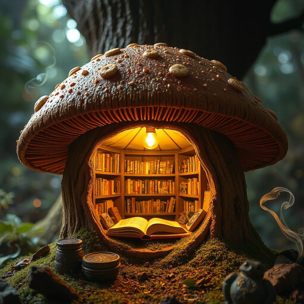 Enchanted Mushroom Sanctum in Whimsical Wonder