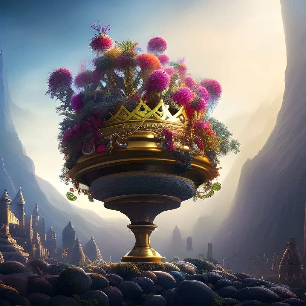 Intricate Crown in Natural Lighting: Professional Photograph...