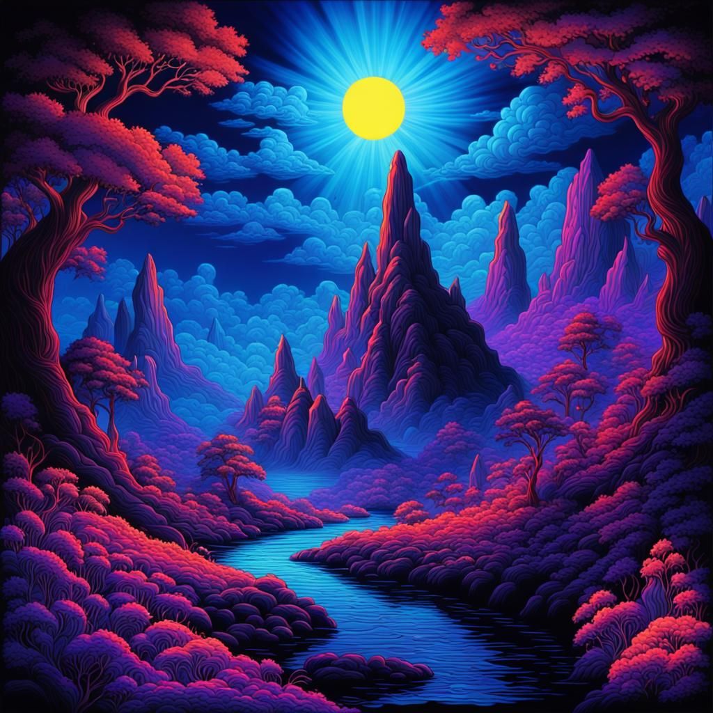 Black Light Art: Ethereal Characters in the Dark