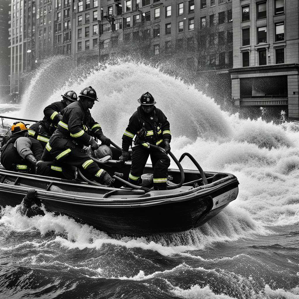 New York City Flood: Firemen Rescue Residents
