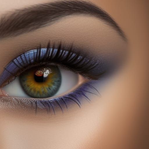 Detailed Macro Portrait of a Beautiful Eye