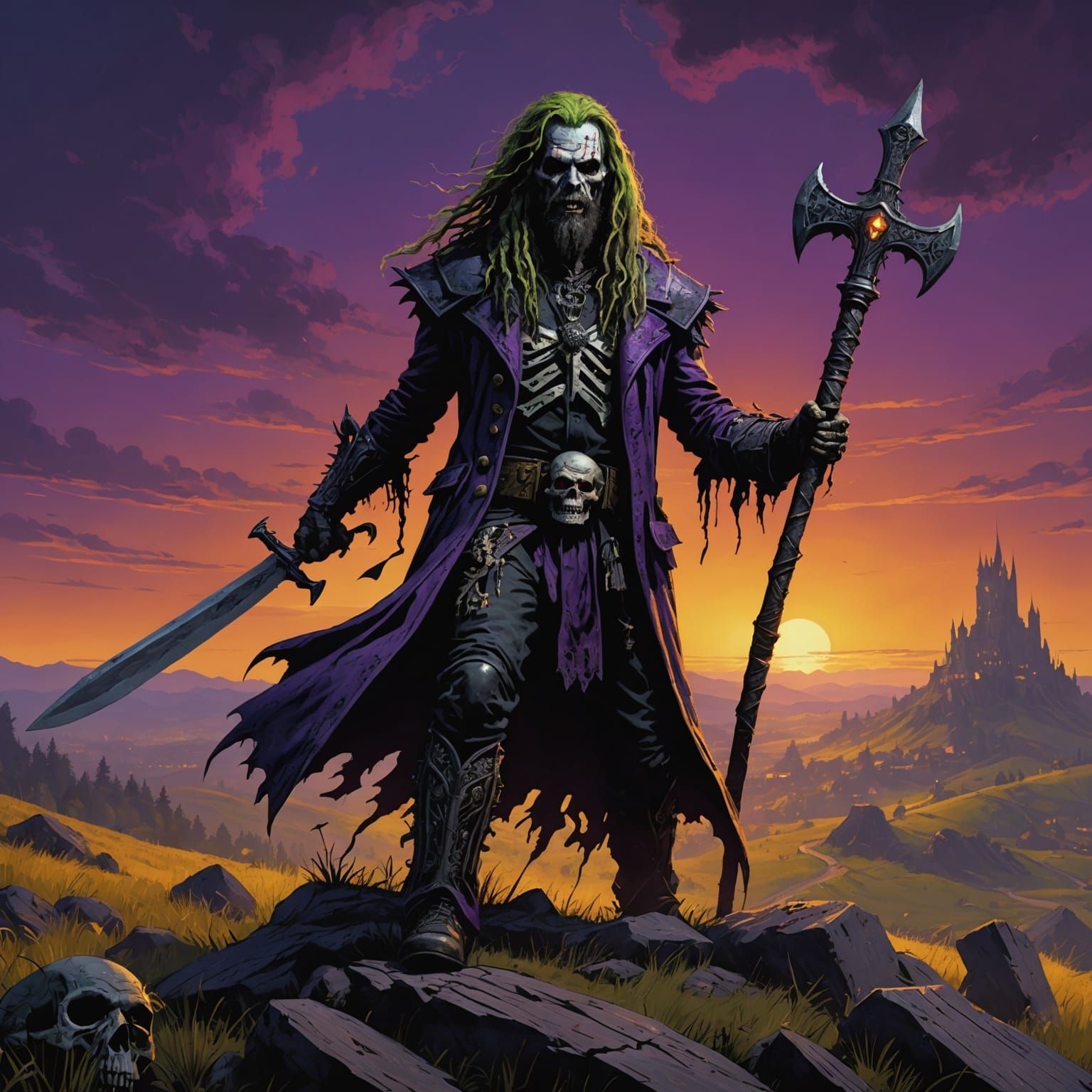 Rob Zombie as Slasher Villain, Dark Fantasy Art