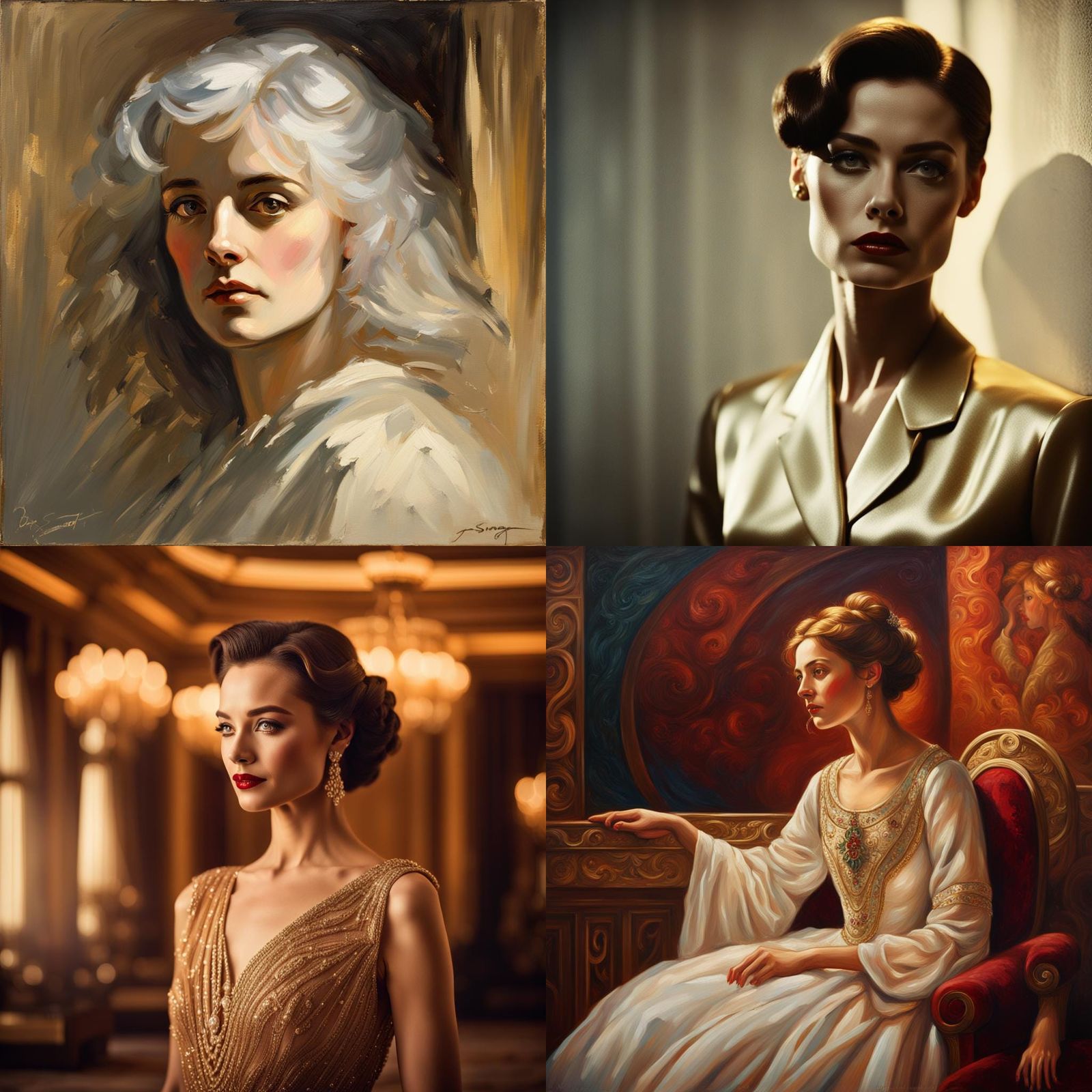 Elegant Portrait of a Beautiful Woman