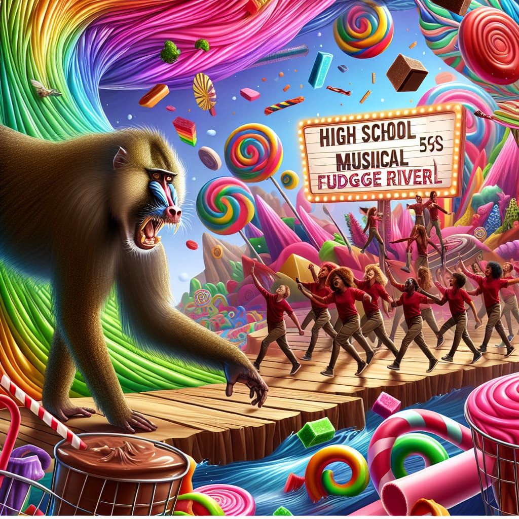 A Wild Baboon Disrupts a High School Musical Performance of Fudge River