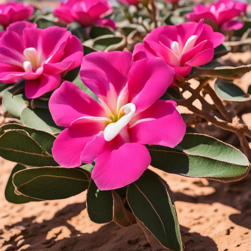 Colorful Desert Rose in Full Bloom
