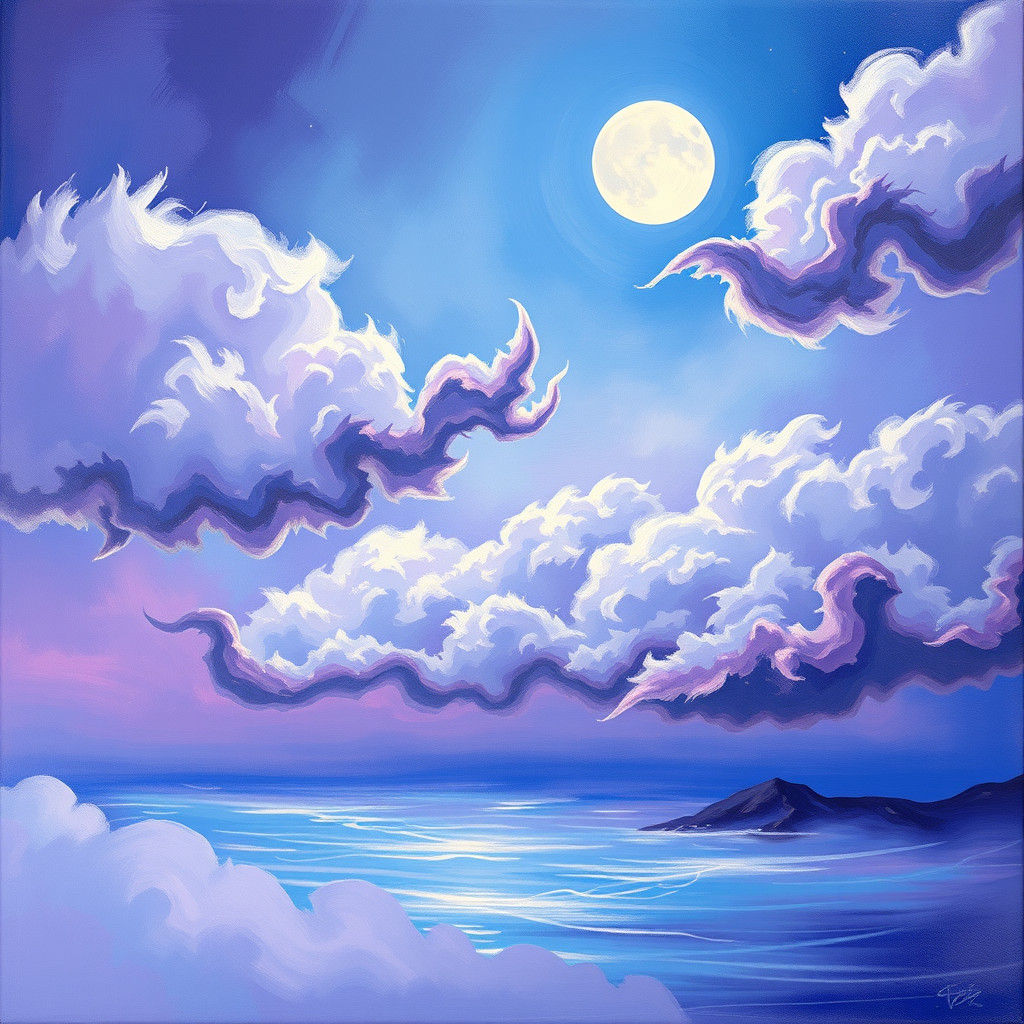 Ethereal Dreamscape in Abstract Expressionist Style