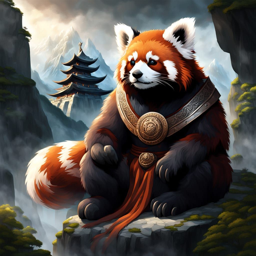 Red Panda Guardian Spirit at Mountain Temple