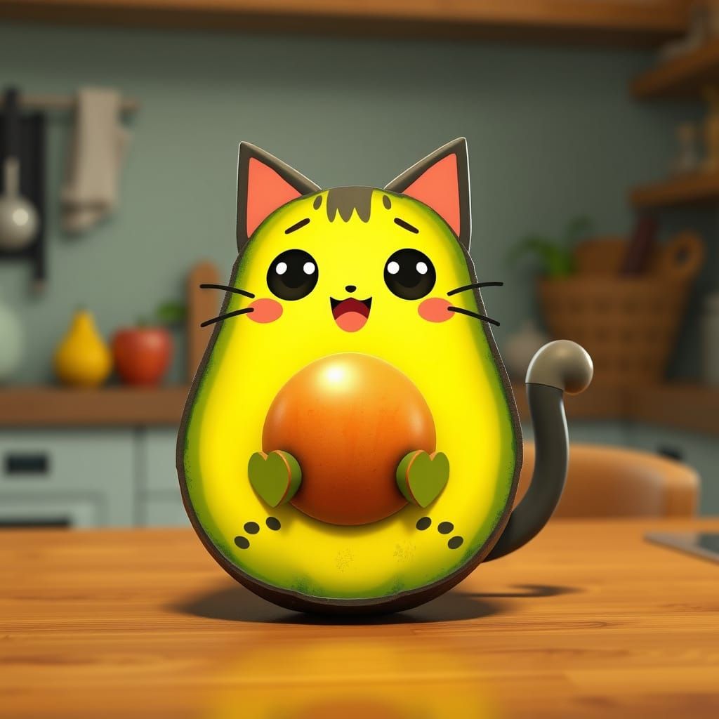Avocado cat