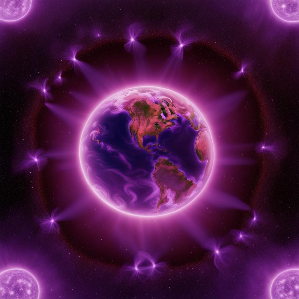 Earth Planet in Kirlian Photography