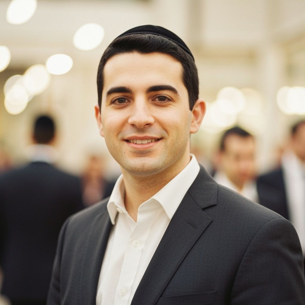 Portrait of a Young Jewish Man in Vintage Film Style