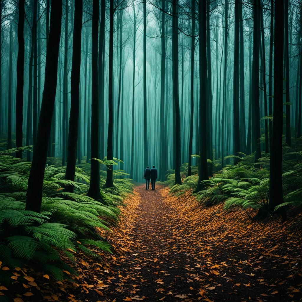 Lost Couple in Dense Forest