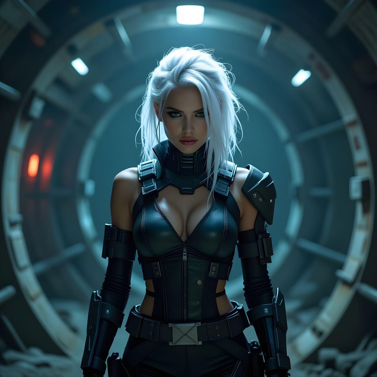 Futuristic Vault Dweller Emerges in Cyberpunk Style