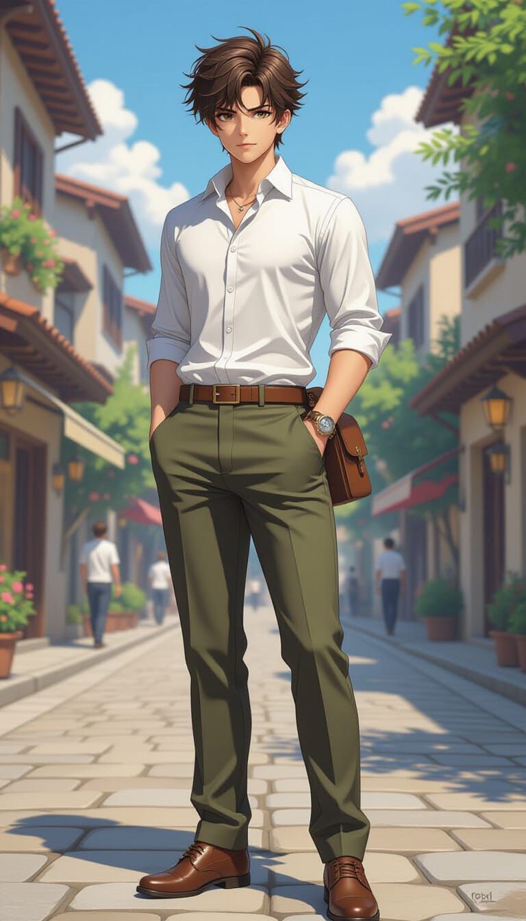 Athletic Boy in 3D Anime Art Style