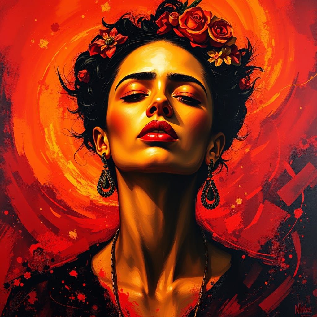 Vibrant Expressionist Self-Portrait