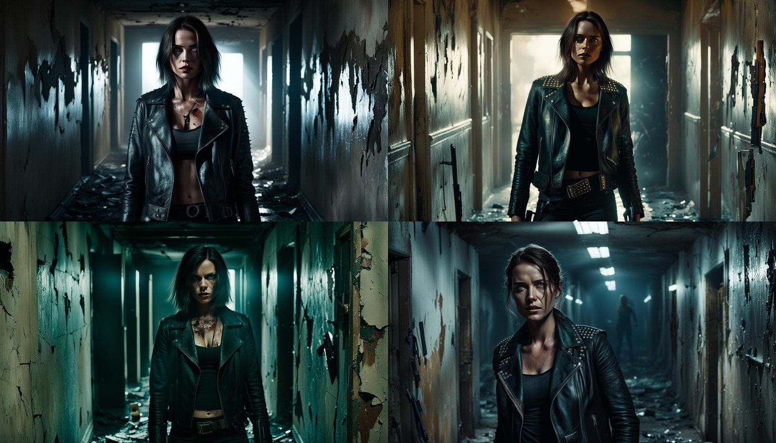 Dramatic Film Still of Woman with Shotgun