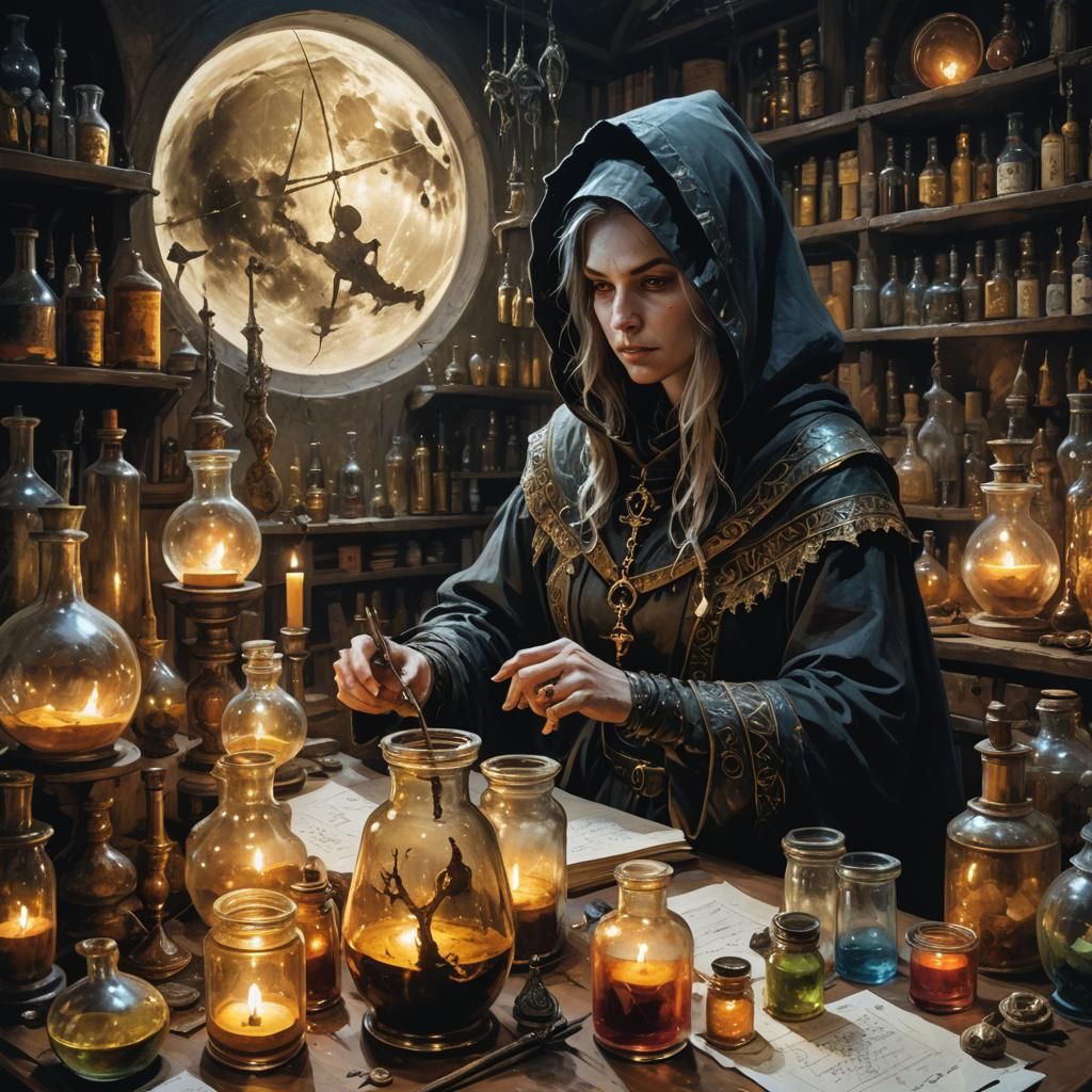 witch  in her office