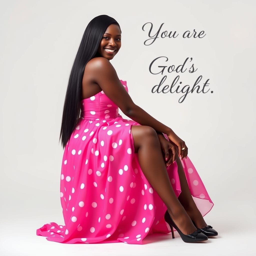 Stunning Dark Nigerian Woman in Elegant Studio Setting