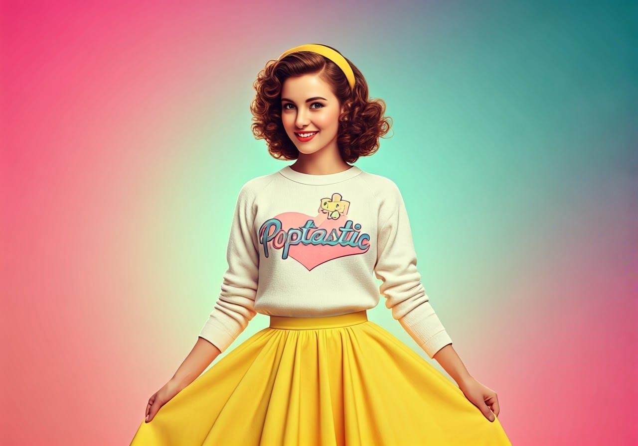 Fifties bubblegum packaging - lettering 'Poptastic'