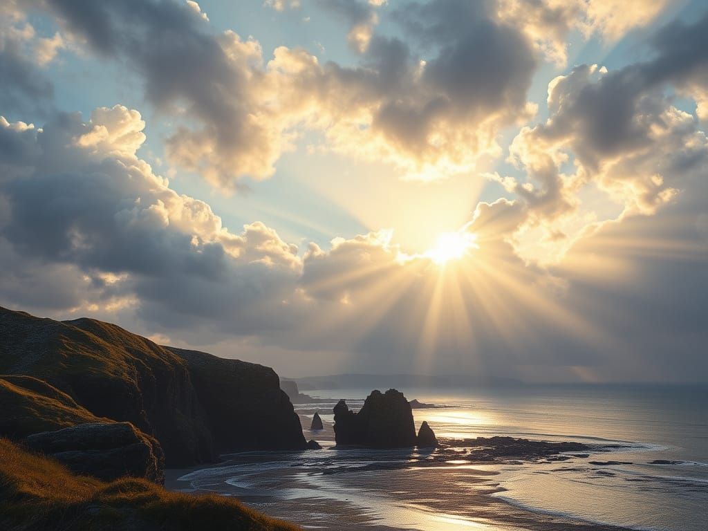 Winter Twilight Over Dunmore East Bay, Ireland