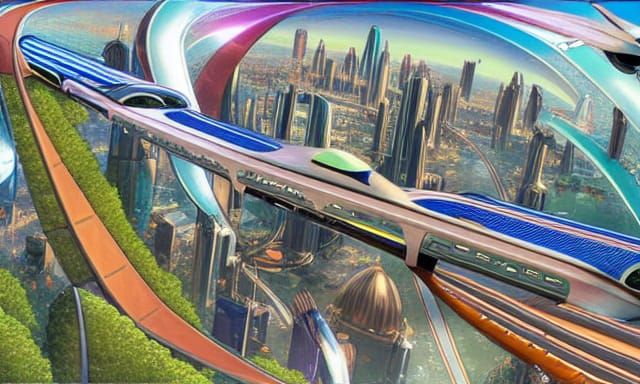 Futuristic Steampunk Cityscape with Flying Cars