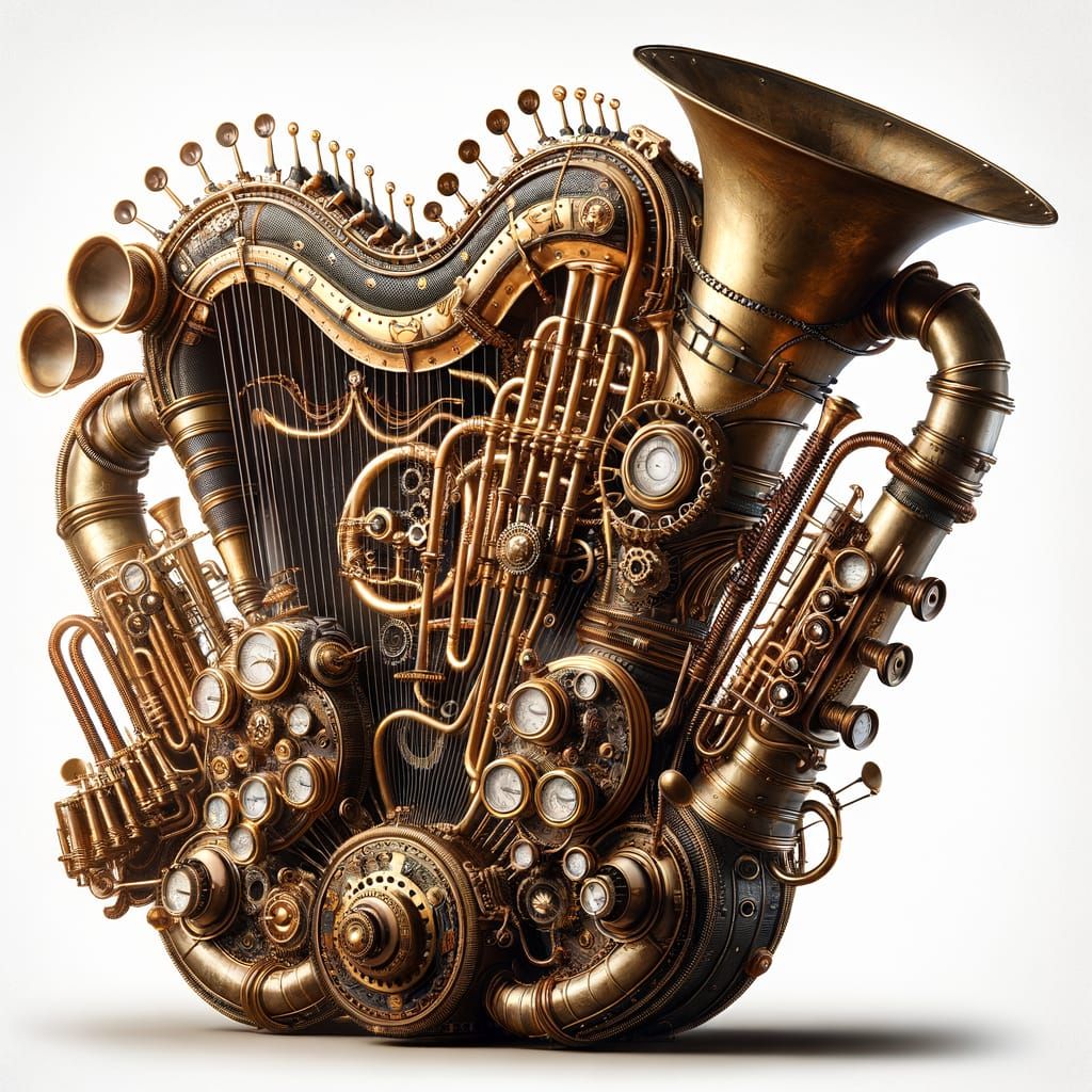 Steampunk Marvel: A Retro-Futuristic Musical Instrument