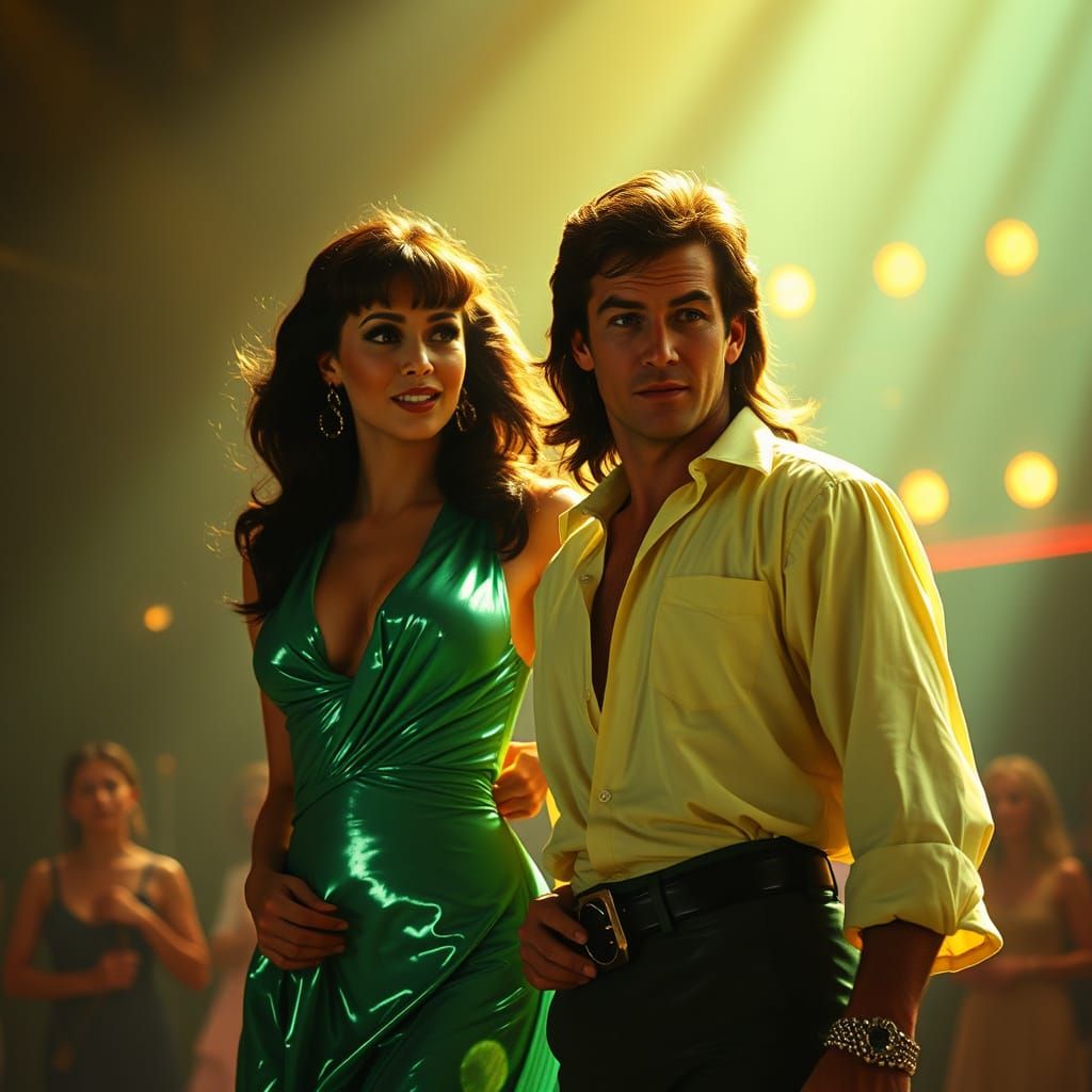 Cher and Patrick Swayze in a Golden 80s Movie Scene