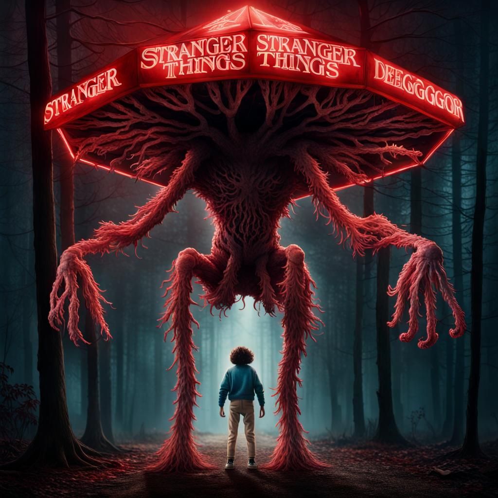 Stranger Things Demogorgon in the Upside Down