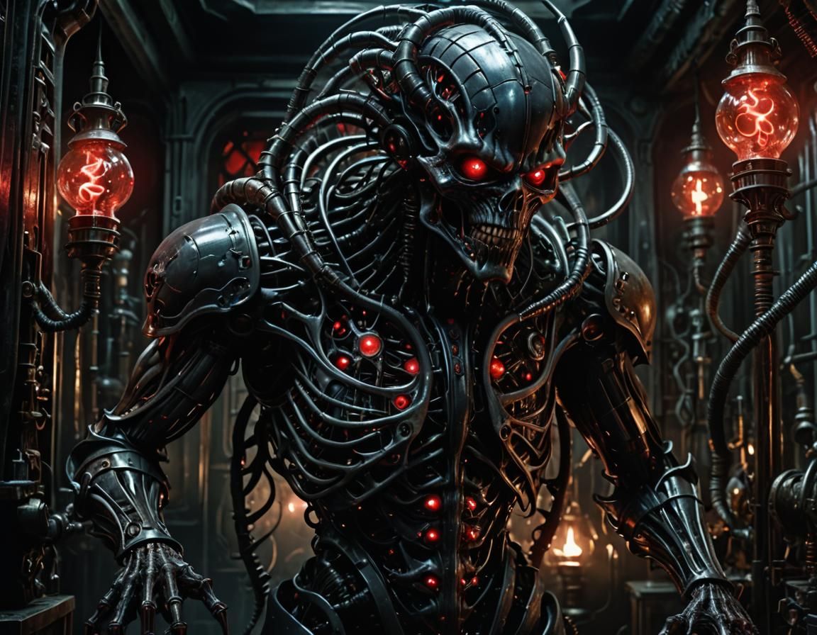 Dark Gothic Horror: Fabius Bile in Biomechanical Lab