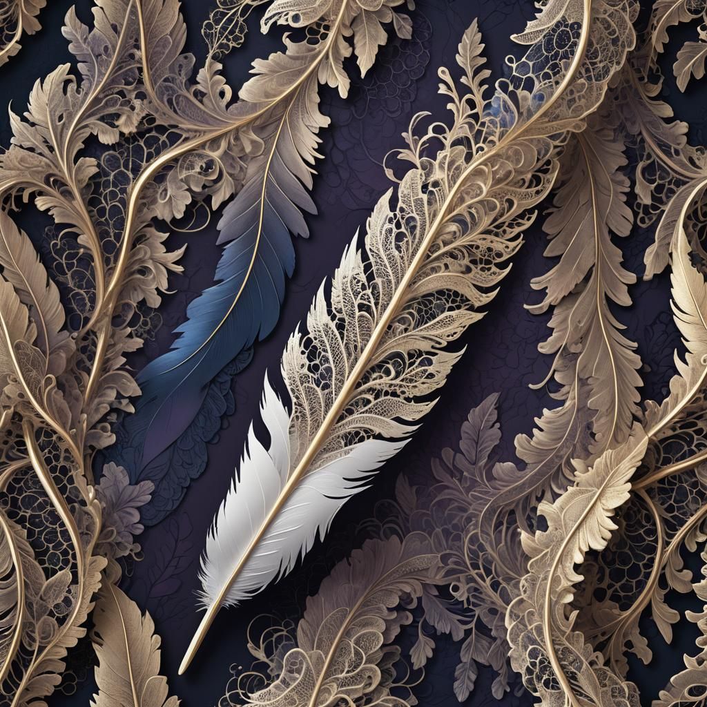 Lace Feather: A Fantasy Matte Painting