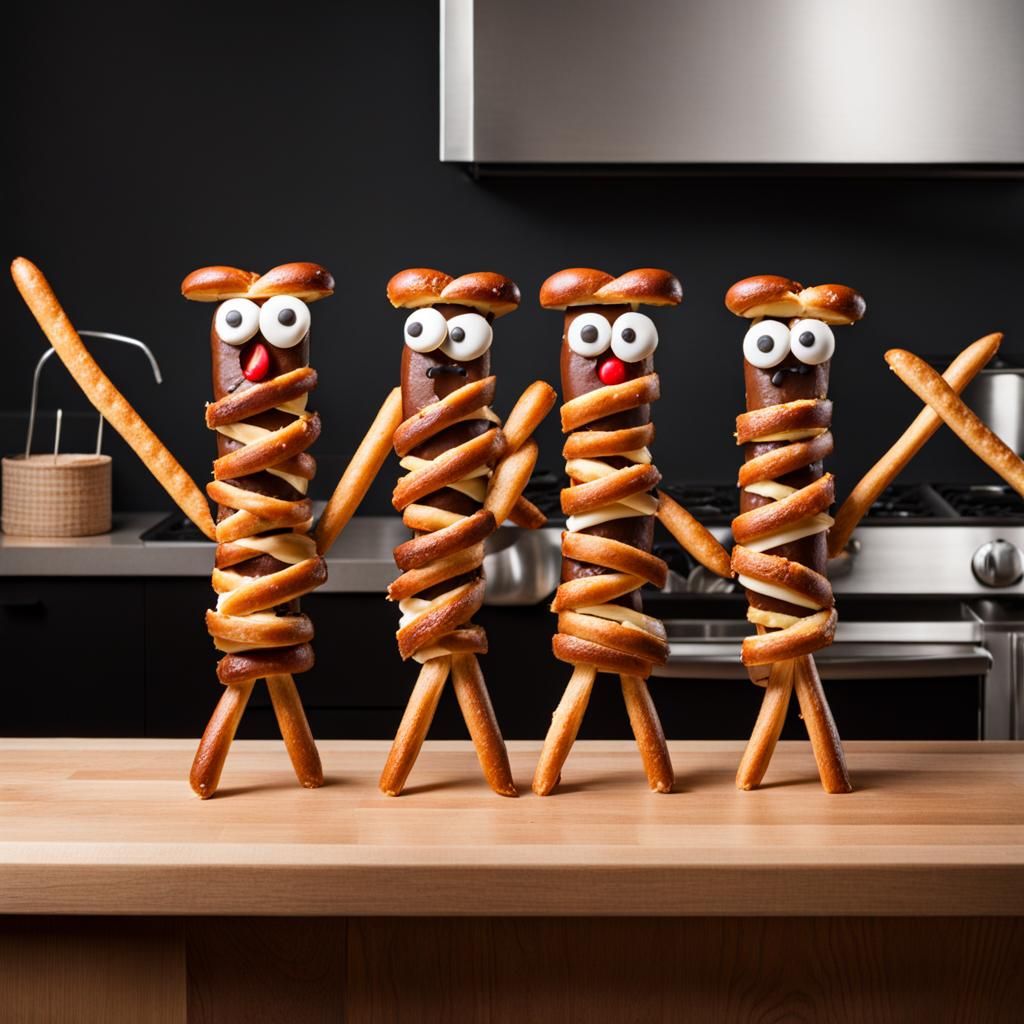 Angry Pretzel People Army in the Kitchen