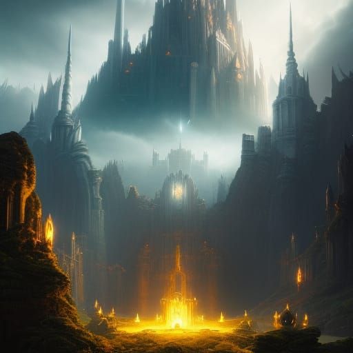 dark art horror fantasy landscape